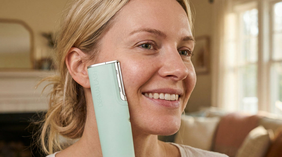 Woman applying makeup over freshly smoothed skin